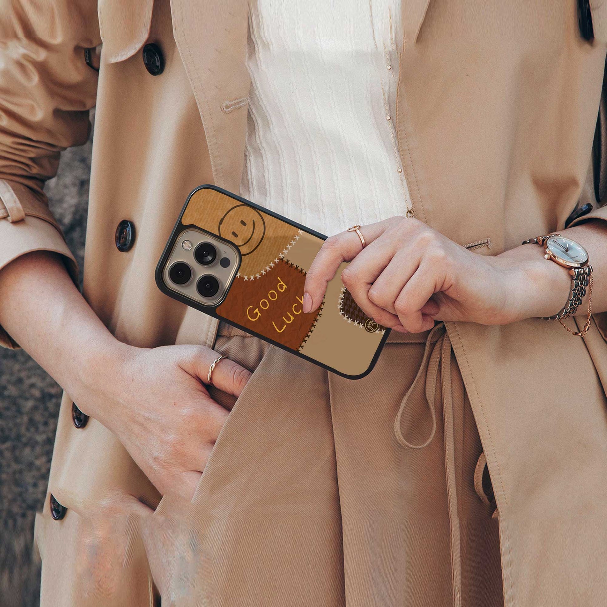 good luck back phone cover | glass case for iphone 13 pro max