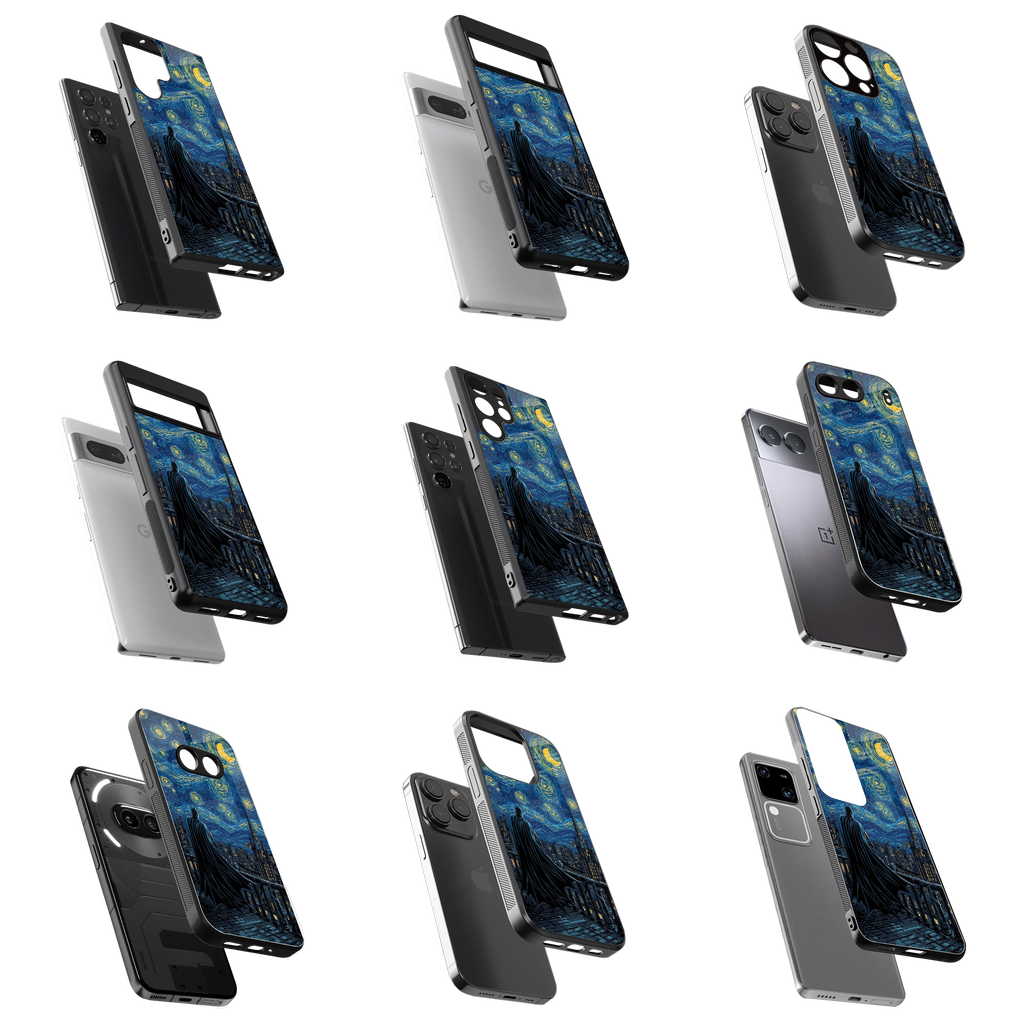 Durable Glass Back Mobile Case for iPhone, Samsung, OnePlus, Google Pixel, Redmi, Vivo, Oppo