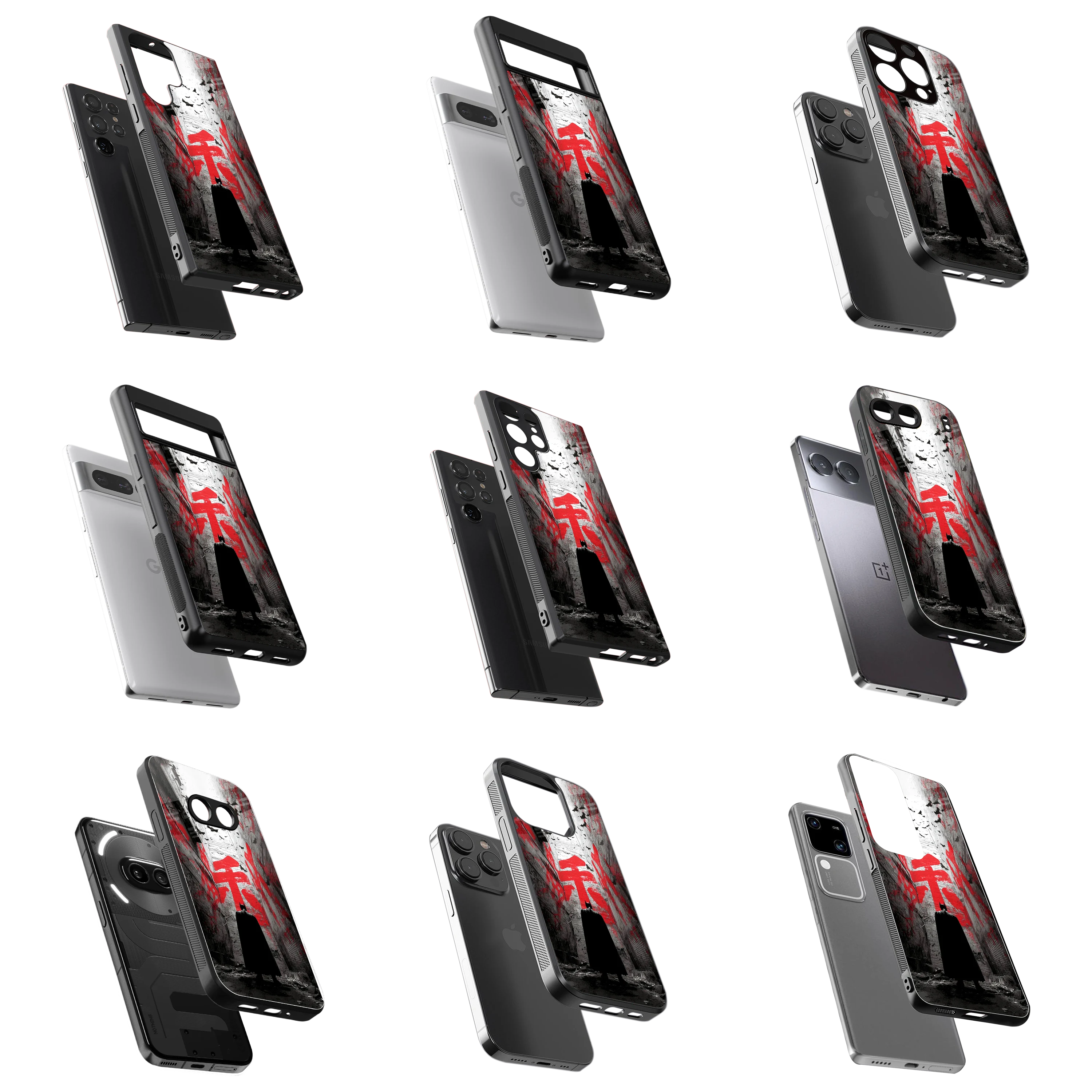 Durable Glass Back Mobile Case for iPhone, Samsung, OnePlus, Google Pixel, Redmi, Vivo, Oppo