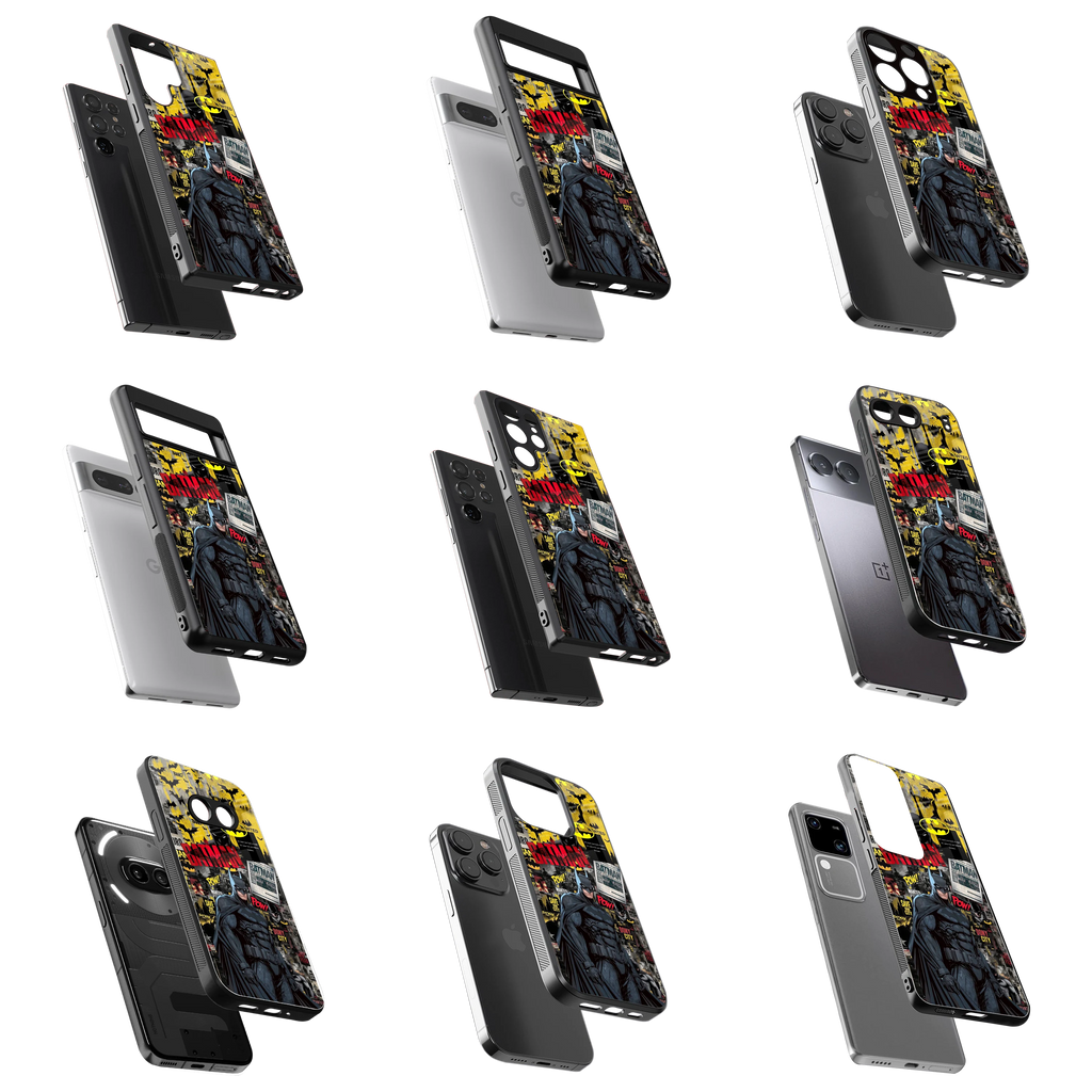 Durable Glass Back Mobile Case for iPhone, Samsung, OnePlus, Google Pixel, Redmi, Vivo, Oppo