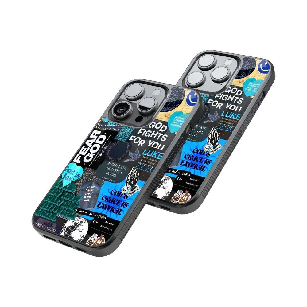 Protective Glass Back Phone Case Compatible with iPhone, Samsung, OnePlus, Pixel & More