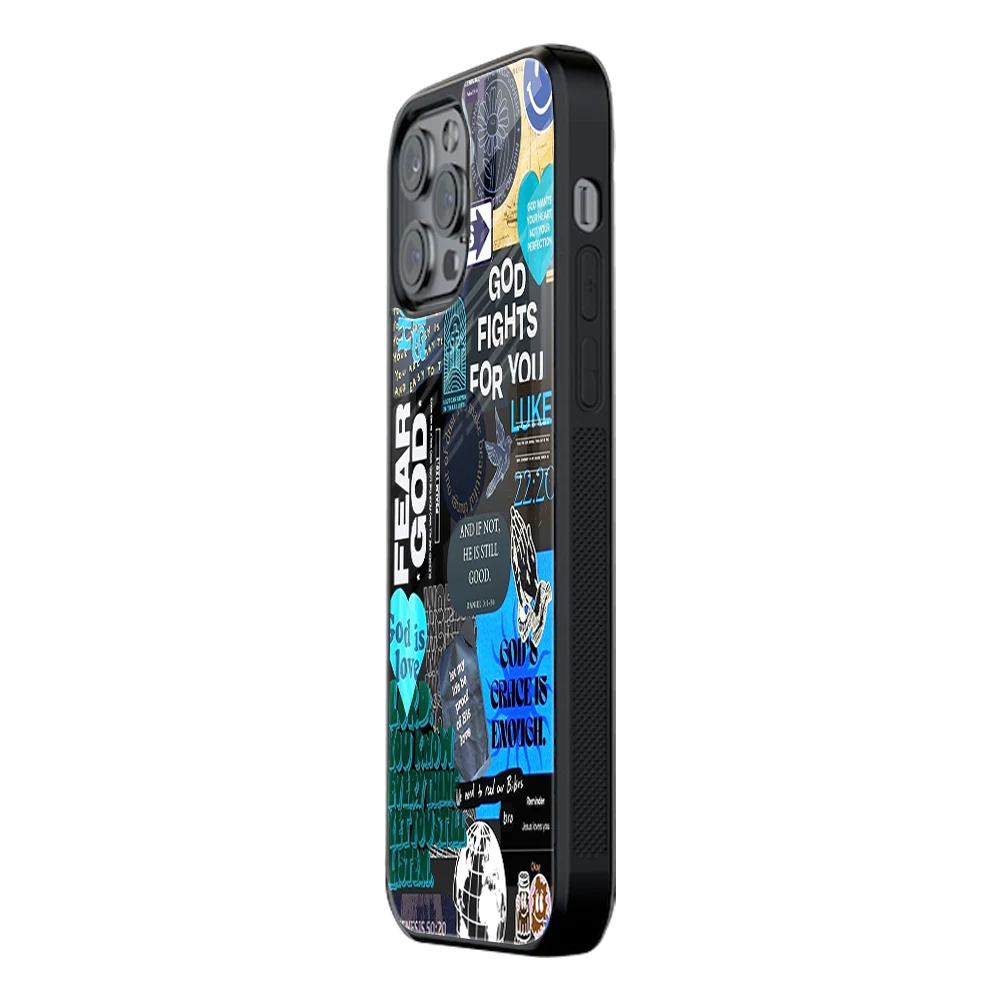 Slim Glass Back Phone Case for Multiple Brands iPhone, Samsung, Redmi, OnePlus, Oppo, Vivo