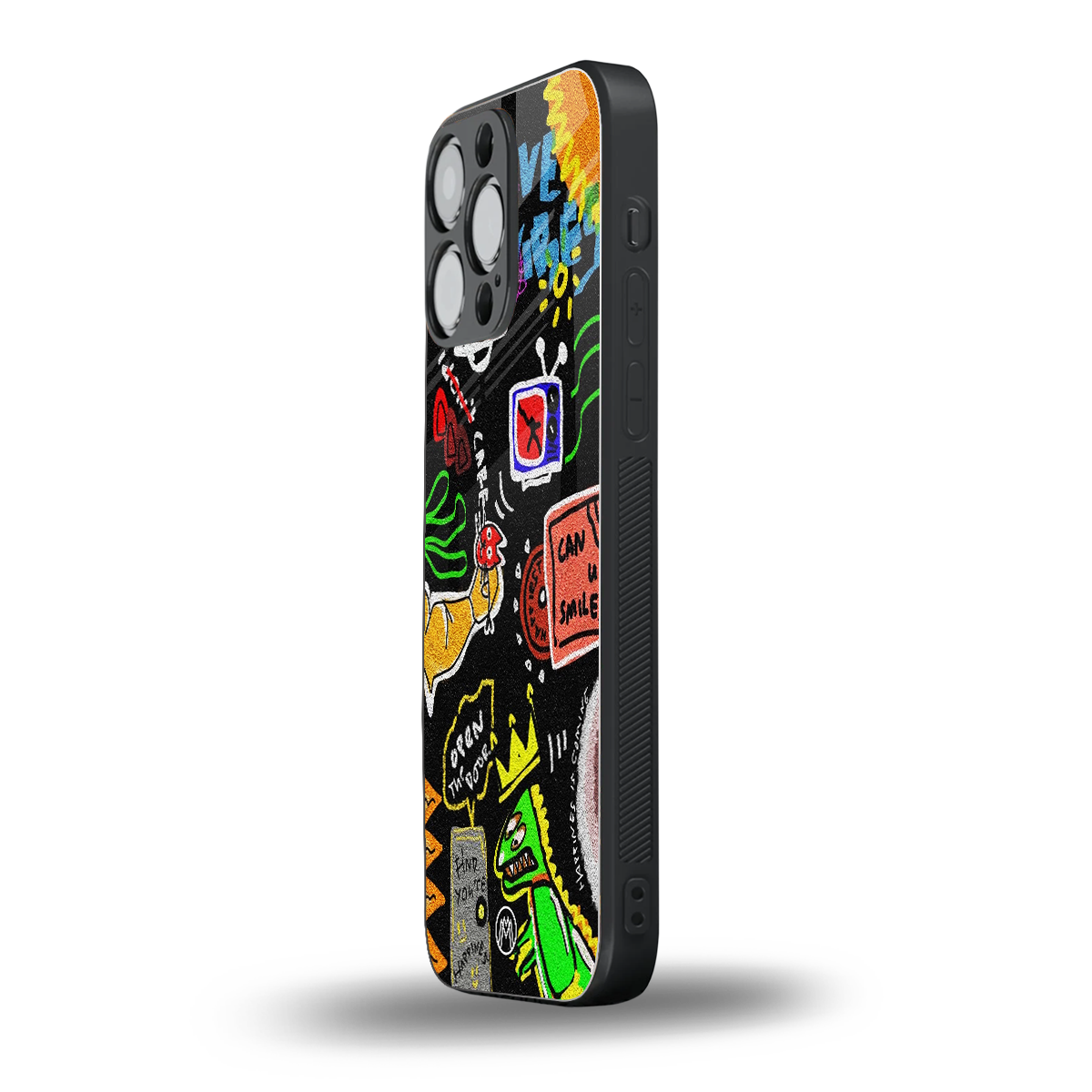 graffiti back phone cover | glass case for iphone 13 pro max
