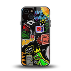 graffiti back phone cover | glass case for iphone 13