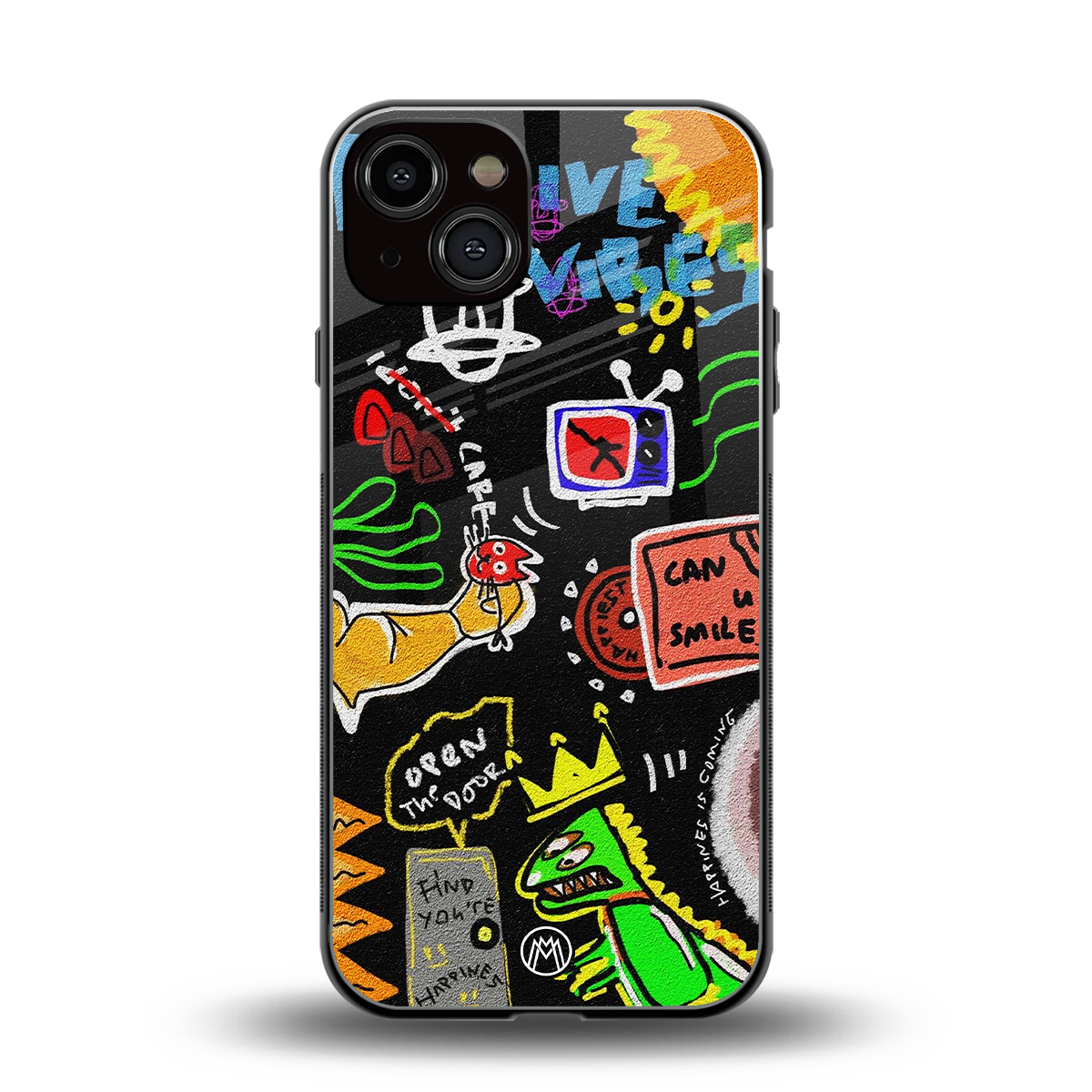 graffiti back phone cover | glass case for iphone 13