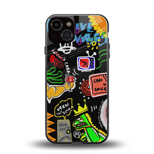 graffiti back phone cover | glass case for iphone 13