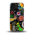 graffiti back phone cover | glass case for iphone 15 pro
