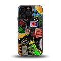 graffiti back phone cover | glass case for iphone 16 pro