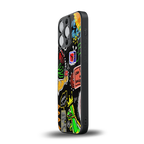 graffiti back phone cover | glass case for iphone 16 pro