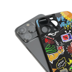graffiti back phone cover | glass case for iphone 16 pro