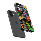 graffiti back phone cover | glass case for iphone 16