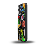 graffiti back phone cover | glass case for iphone 16