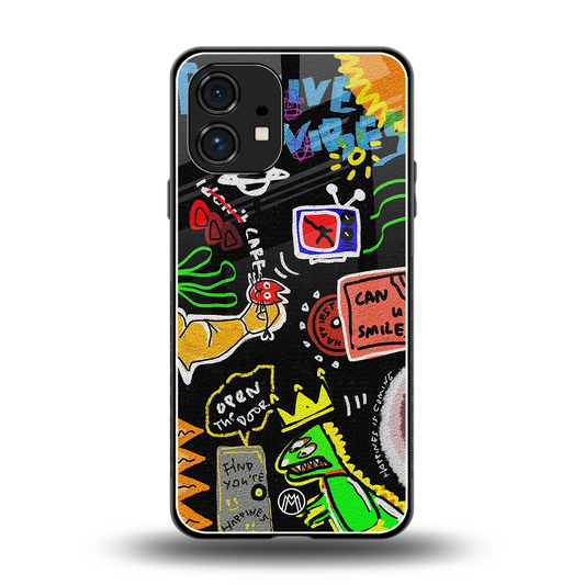 graffiti back phone cover | glass case for nothing phone 1