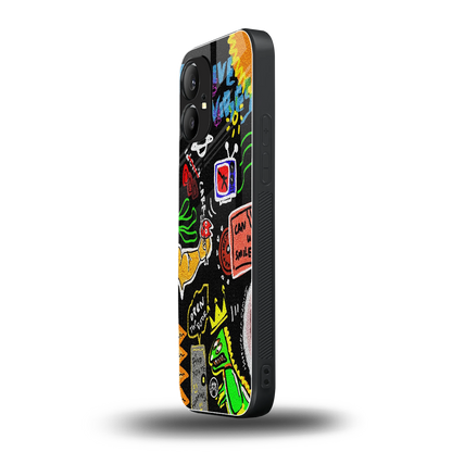 graffiti back phone cover | glass case for nothing phone 1