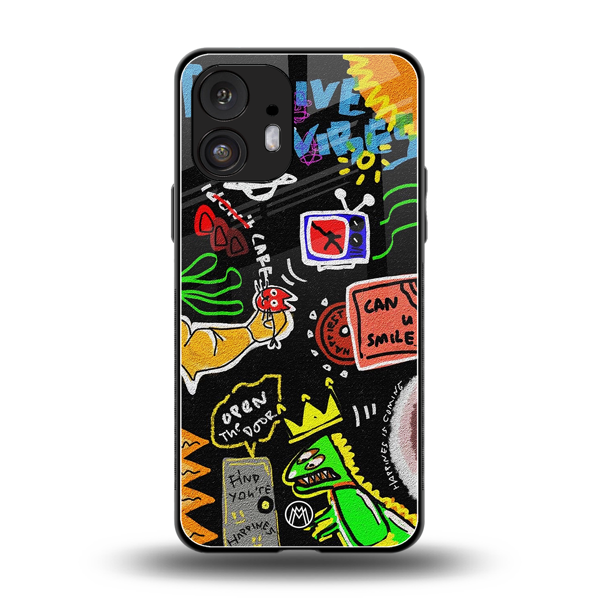 graffiti back phone cover | glass case for nothing phone 2