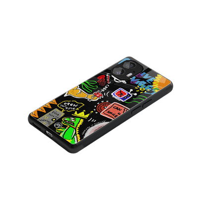 graffiti back phone cover | glass case for nothing phone 2