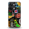 graffiti back phone cover | glass case for oneplus nord 3