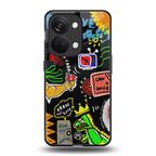 graffiti back phone cover | glass case for oneplus nord 3
