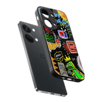 graffiti back phone cover | glass case for oneplus nord 3