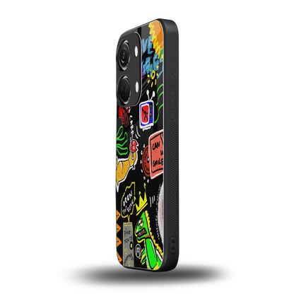 graffiti back phone cover | glass case for oneplus nord 3