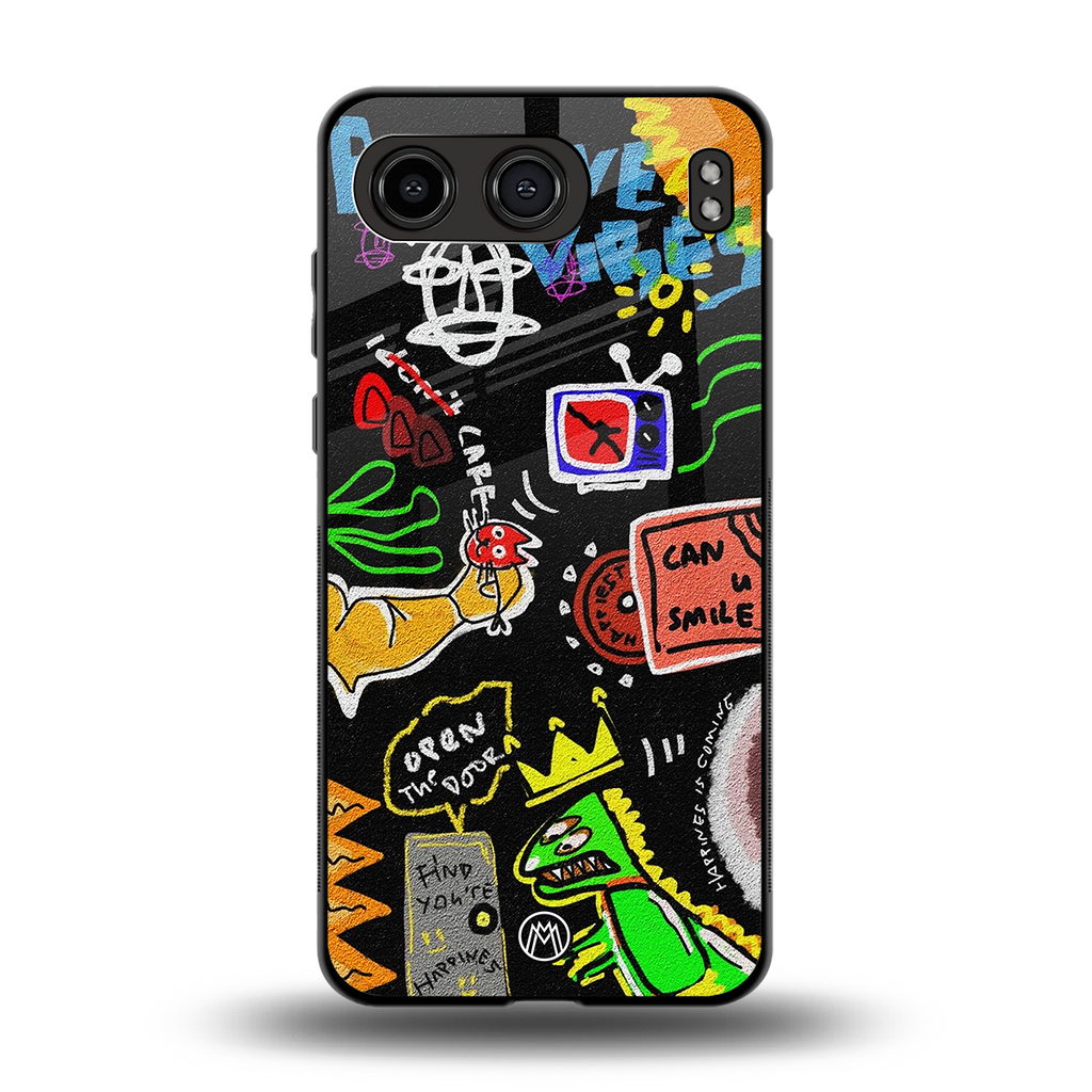 graffiti back phone cover | glass case for oneplus nord 4