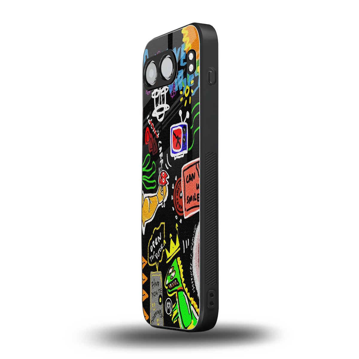 graffiti back phone cover | glass case for oneplus nord 4
