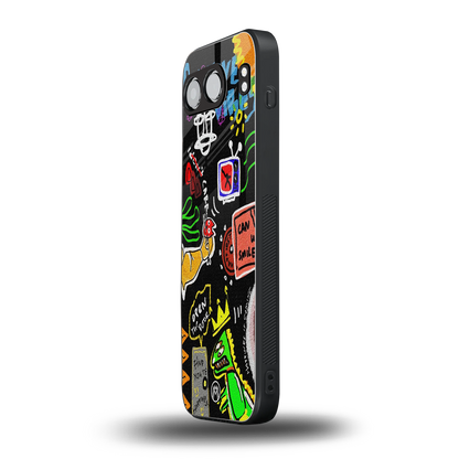graffiti back phone cover | glass case for oneplus nord 4