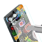 graffiti back phone cover | glass case for oneplus nord 4