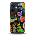 graffiti back phone cover | glass case for oneplus nord ce 3