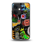 graffiti back phone cover | glass case for oneplus nord ce 3