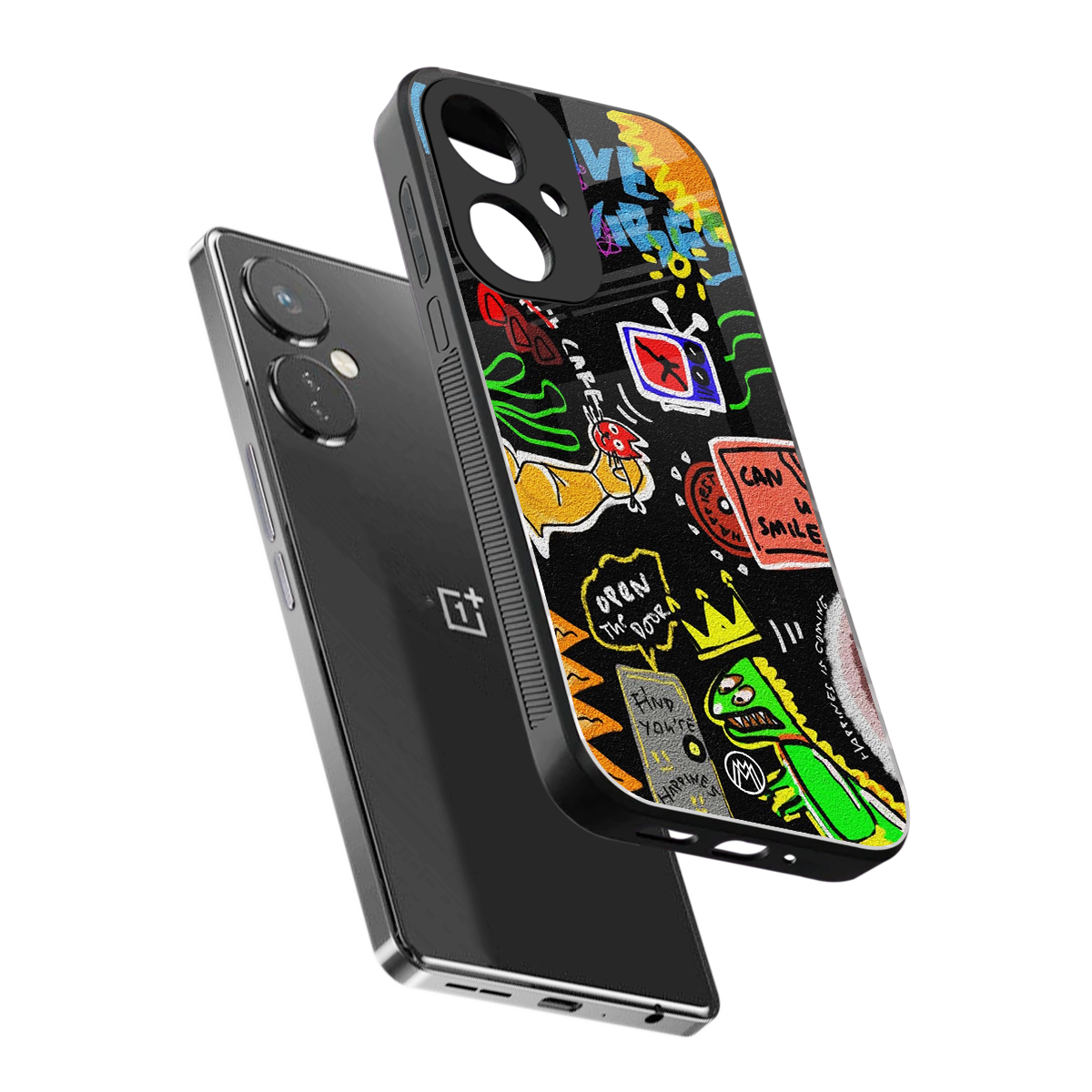 graffiti back phone cover | glass case for oneplus nord ce 3