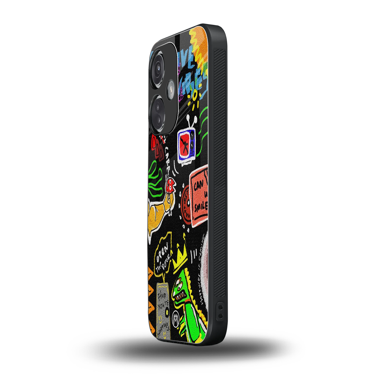 graffiti back phone cover | glass case for oneplus nord ce 3