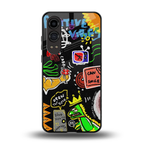 graffiti back phone cover | glass case for oneplus nord ce 4 lite