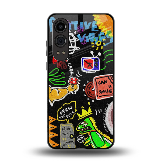 graffiti back phone cover | glass case for oneplus nord ce 4 lite