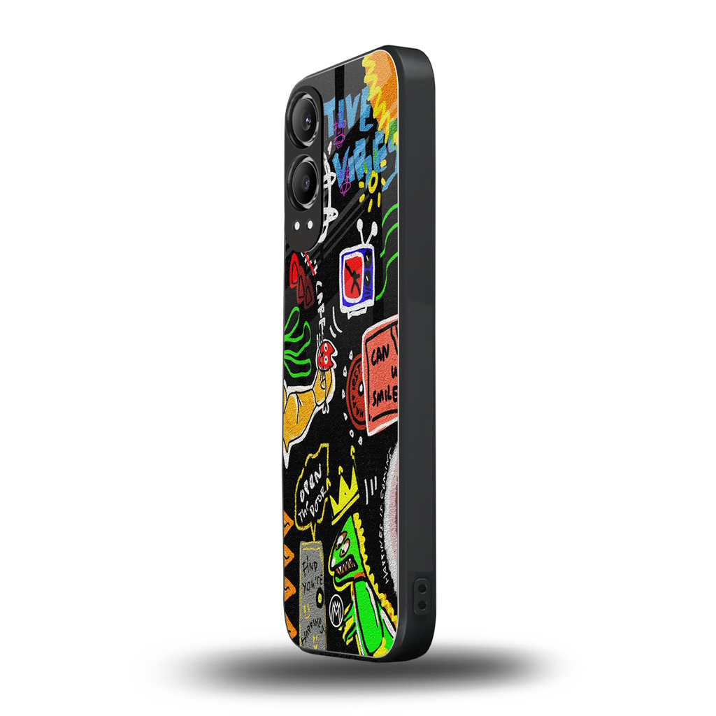 graffiti back phone cover | glass case for oneplus nord ce 4 lite
