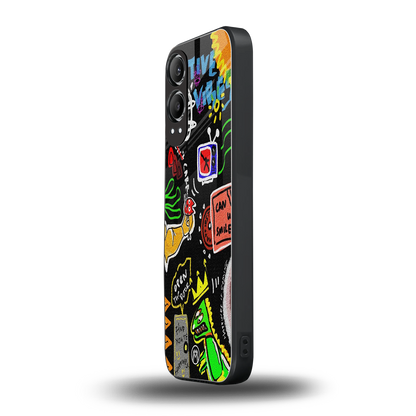 graffiti back phone cover | glass case for oneplus nord ce 4 lite