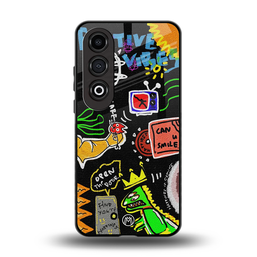 graffiti back phone cover | glass case for oneplus nord ce 4