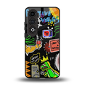 graffiti back phone cover | glass case for oneplus nord ce 4