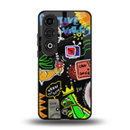graffiti back phone cover | glass case for oneplus nord ce 4