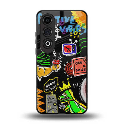 graffiti back phone cover | glass case for oneplus nord ce 4
