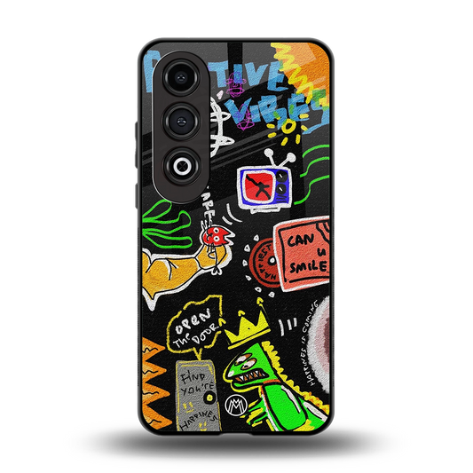 graffiti back phone cover | glass case for oneplus nord ce 4