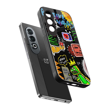 graffiti back phone cover | glass case for oneplus nord ce 4