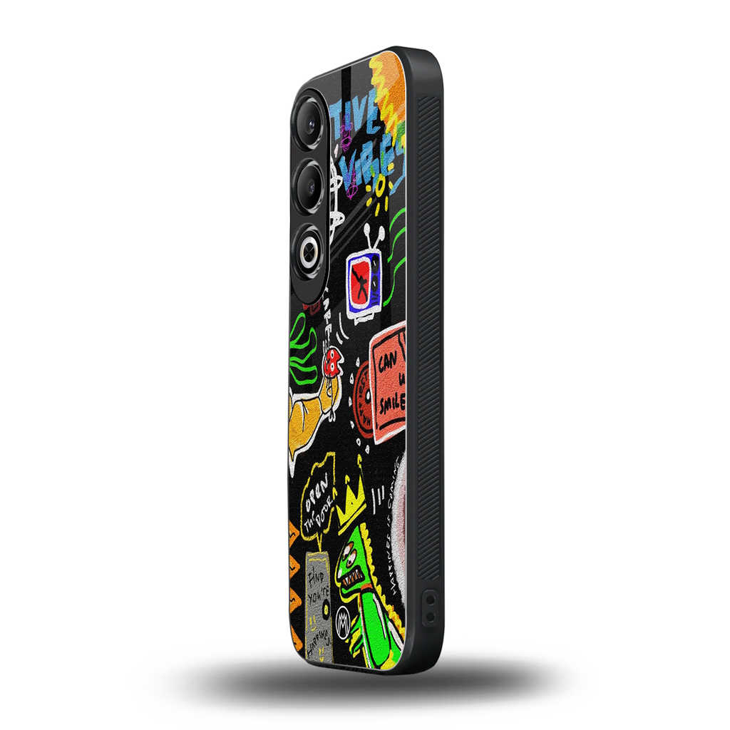 graffiti back phone cover | glass case for oneplus nord ce 4