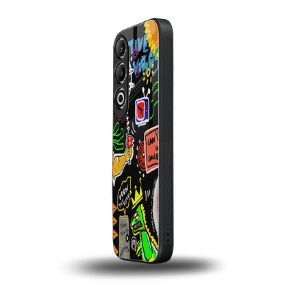 graffiti back phone cover | glass case for oneplus nord ce 4