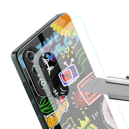 graffiti back phone cover | glass case for oneplus nord ce 4