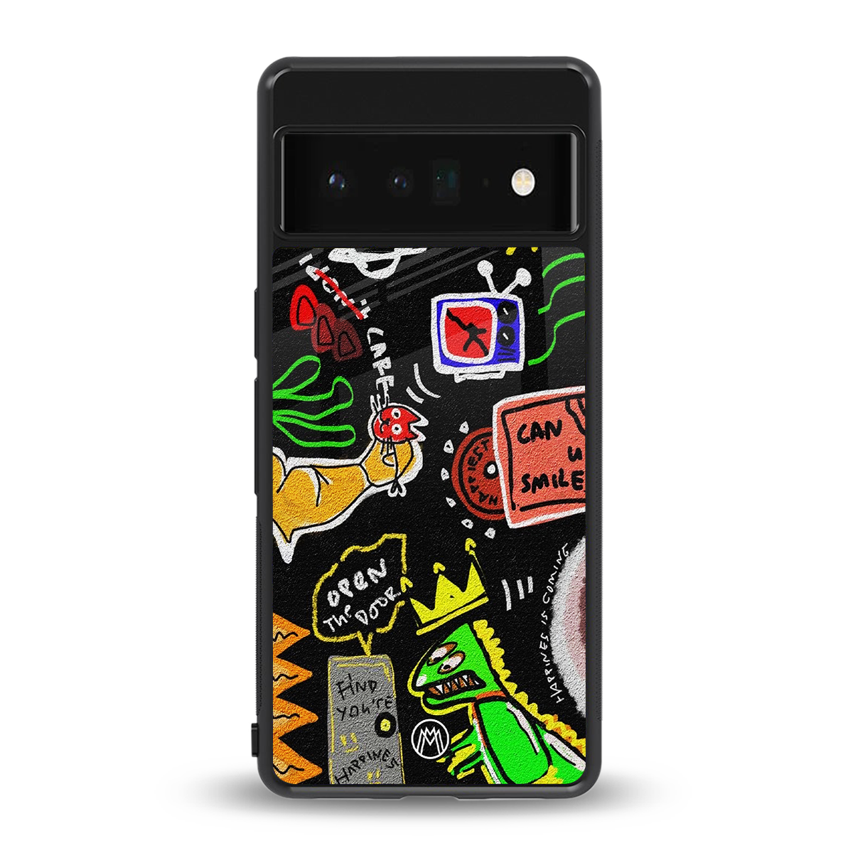 graffiti back phone cover | glass case for google pixel 6 pro