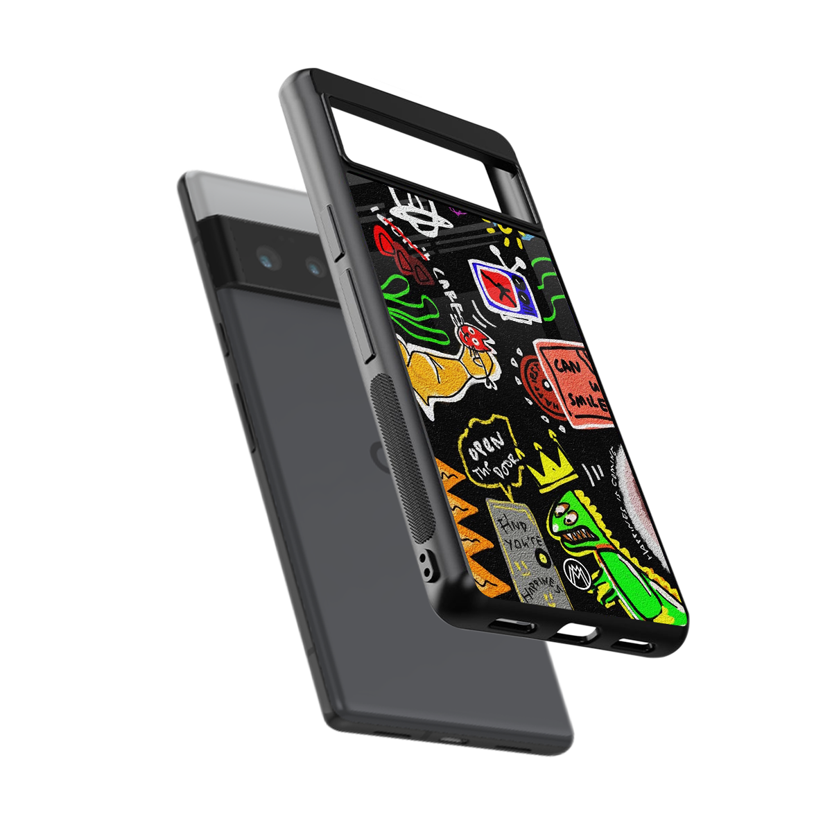 graffiti back phone cover | glass case for google pixel 6 pro