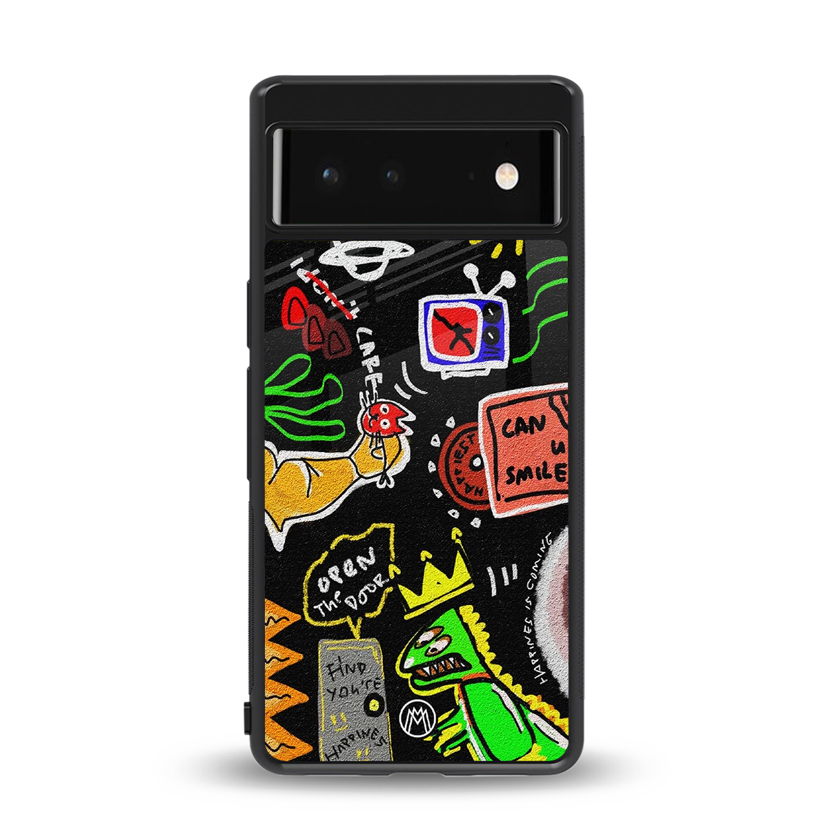 graffiti back phone cover | glass case for google pixel 6