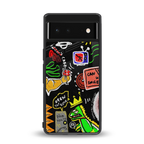 graffiti back phone cover | glass case for Google Pixel 6A