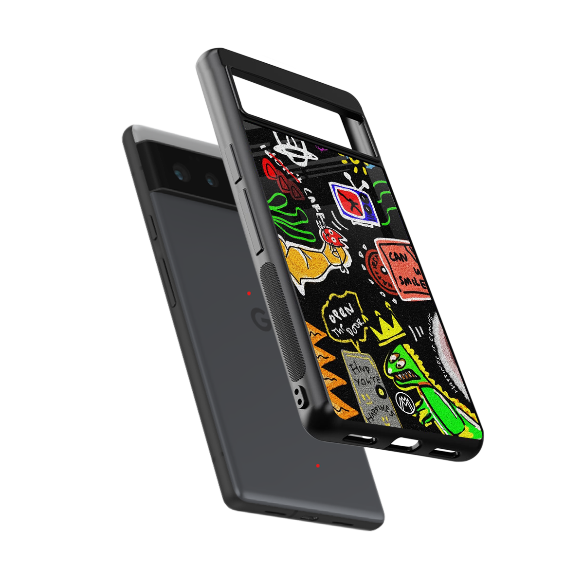graffiti back phone cover | glass case for google pixel 6